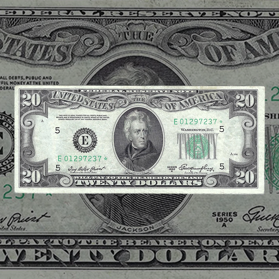 Small Size $20 Federal Reserve Notes