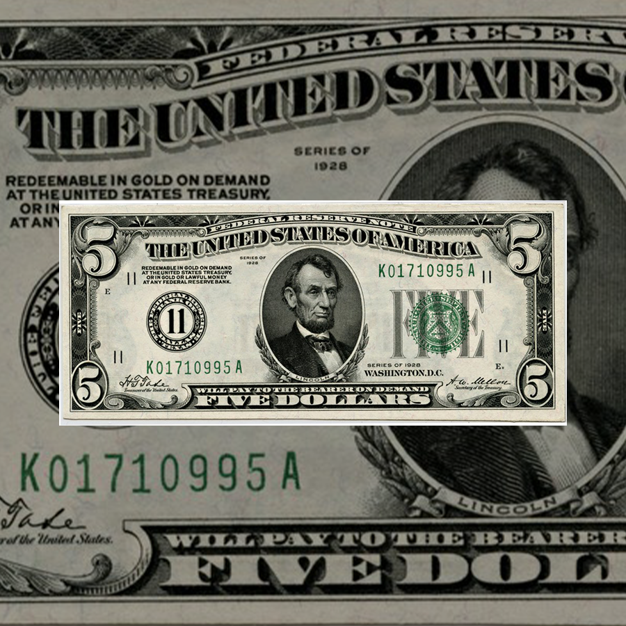 Small Size $5 Federal Reserve Notes