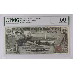 $1 1896 Small Red with rays Silver Certificates 224