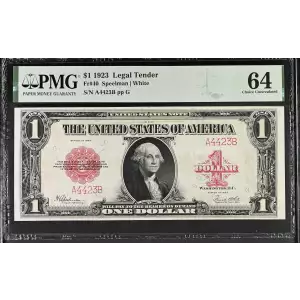 $1 1923 Small Red, scalloped Legal Tender Issues 40