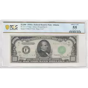 $1,000 1934-A.  High Denomination Notes 2212-F