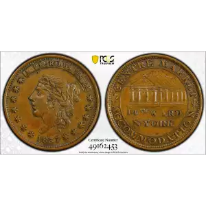 1837 Token HT-240 Copper Centre Market, BN (2)