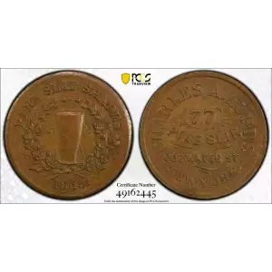 1863 Token F-630AR-1do Copper-Nickel PE Charles A. Luhrs NY (2)