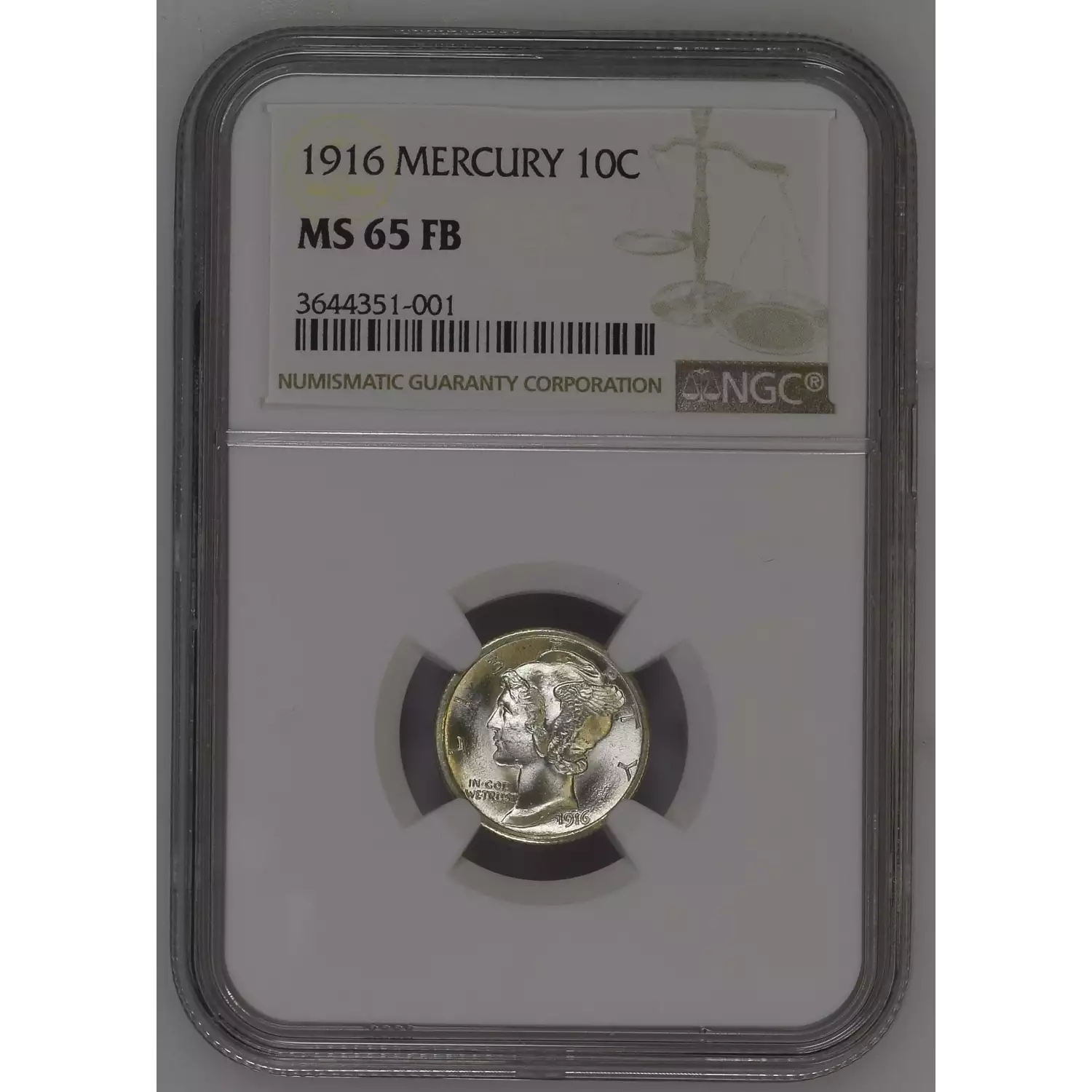 1916 Dimes Winged Liberty Head or Mercury NGC MS-65 FB - Harbor Coin ...