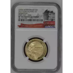 2017 S SEQUOYAH FIRST DAY - ANA 225TH ANNIVERSARY SET ENHANCED FINISH (2)