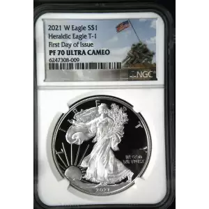 2021 W Heraldic Eagle T-1 First Day of Issue ULTRA CAMEO (2)