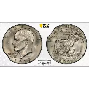 Dollars---Eisenhower 1971-1978 Copper-Nickel- 1 Dollar