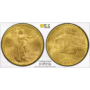 Double Eagle---Saint Gaudens 1907-1933 -Gold- 20 Dollar (2)