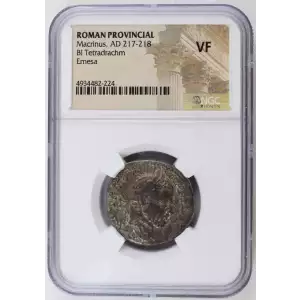 Roman Provincial Macrinus BI Tetradrachm Emesa 