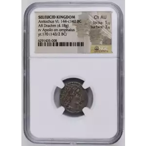 Seleucid Kingdom Antiochus VI AR Drachm