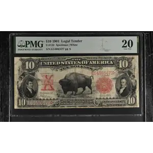 $10  Small Red, scalloped Legal Tender Issues 122 (2)
