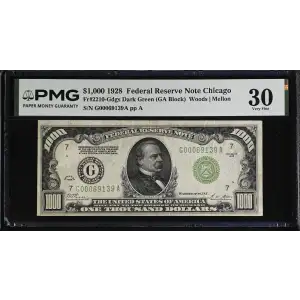 $1,000 1928  High Denomination Notes 2210-G (2)