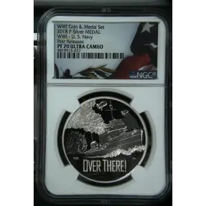 2018 P WWI - U. S. Navy First Releases WWI Coin & Medal Set ULTRA CAMEO (2)