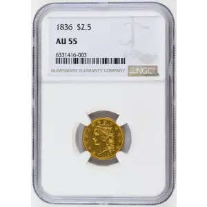 Quarter Eagles---Classic Head, 1834-1839 -Gold- 2.5 Dollar