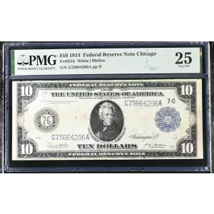 $10 1914 Red Seal Federal Reserve Notes 931B